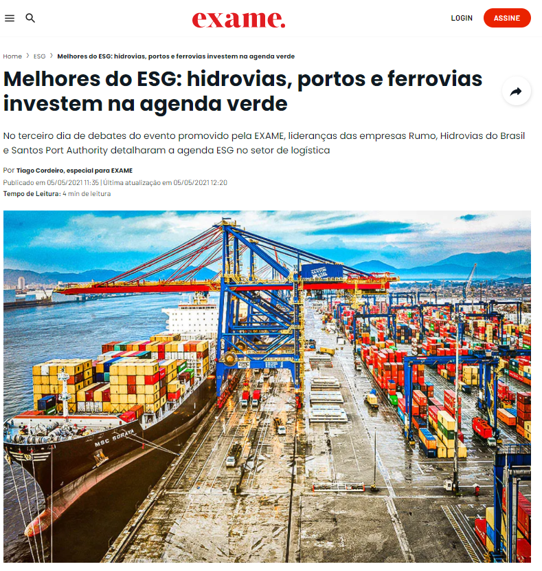 Melhores do ESG: hidrovias, portos e ferrovias investem na agenda verde